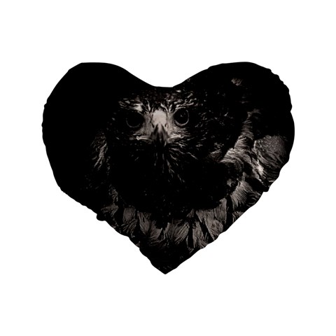 Hawk Standard 16  Premium Flano Heart Shape Cushion  from ArtsNow.com Back