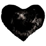Hawk Large 19  Premium Flano Heart Shape Cushion