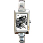Zebra Rectangle Italian Charm Watch