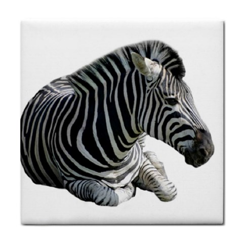 Zebra Tile Coaster from ArtsNow.com Front