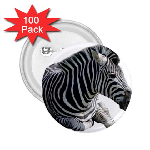 Zebra 2.25  Button (100 pack) from ArtsNow.com Front