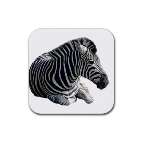 Zebra Rubber Coaster (Square) from ArtsNow.com Front
