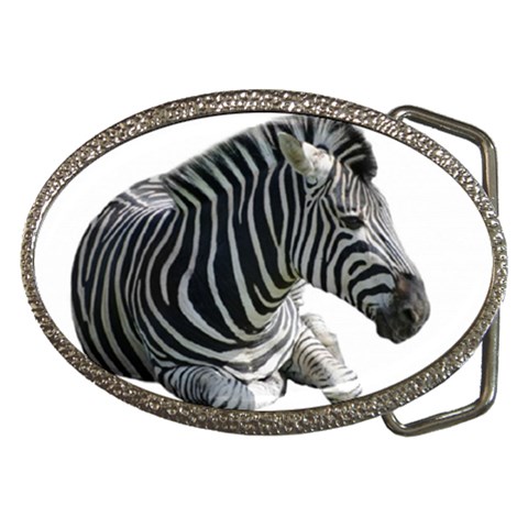 Zebra Belt Buckle from ArtsNow.com Front