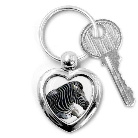 Zebra Key Chain (Heart) from ArtsNow.com Front