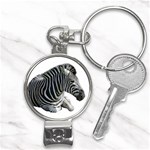 Zebra Nail Clippers Key Chain