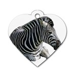 Zebra Dog Tag Heart (Two Sides)