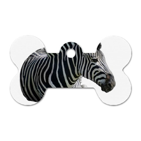 Zebra Dog Tag Bone (One Side) from ArtsNow.com Front