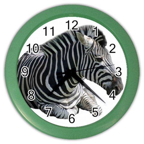 Zebra Color Wall Clock from ArtsNow.com Front