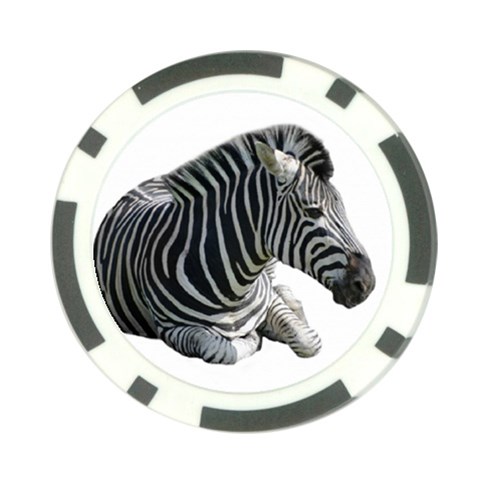 Zebra Poker Chip Card Guard from ArtsNow.com Front