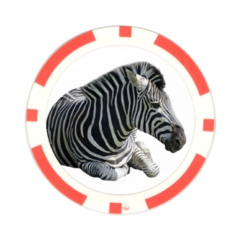 Zebra Poker Chip Card Guard from ArtsNow.com Front