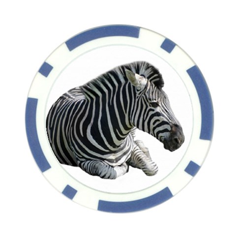 Zebra Poker Chip Card Guard from ArtsNow.com Front
