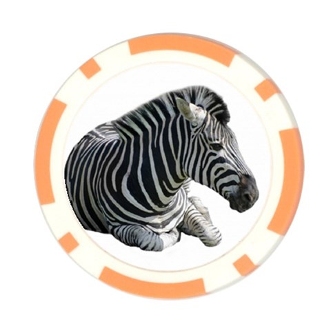 Zebra Poker Chip Card Guard from ArtsNow.com Front