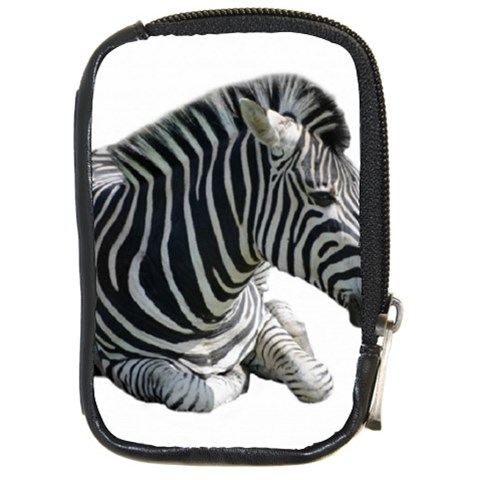 Zebra Compact Camera Leather Case from ArtsNow.com Front