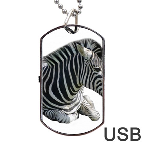 Zebra Dog Tag USB Flash (Two Sides) from ArtsNow.com Front