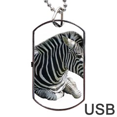 Zebra Dog Tag USB Flash (Two Sides) from ArtsNow.com Back