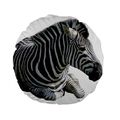 Zebra Standard 15  Premium Round Cushion  from ArtsNow.com Front