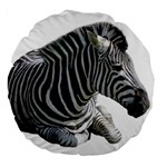Zebra Large 18  Premium Round Cushion 