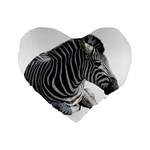 Zebra Standard 16  Premium Heart Shape Cushion 