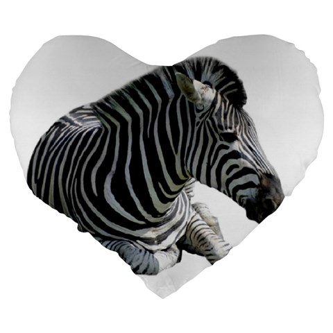 Zebra Large 19  Premium Heart Shape Cushion from ArtsNow.com Back
