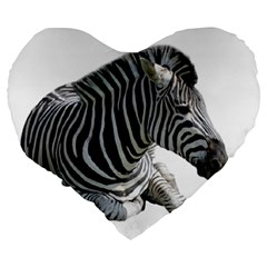 Zebra Large 19  Premium Heart Shape Cushion from ArtsNow.com Back