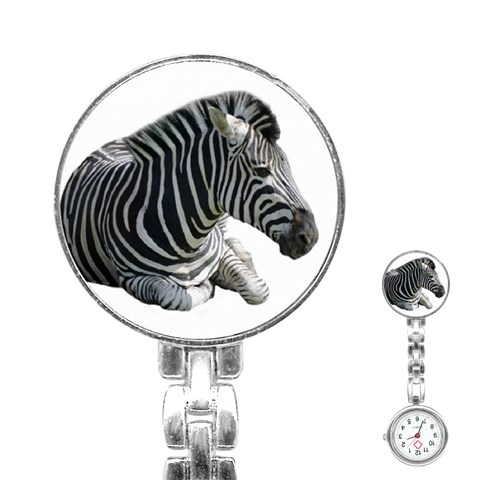 Zebra Stainless Steel Nurses Watch from ArtsNow.com Front
