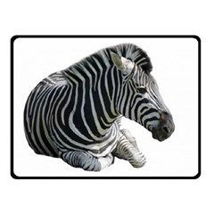 Zebra Double Sided Fleece Blanket (Small) from ArtsNow.com 45 x34  Blanket Back