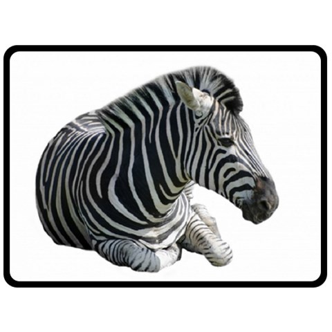 Zebra Double Sided Fleece Blanket (Large) from ArtsNow.com 80 x60  Blanket Front
