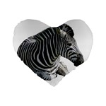 Zebra Standard 16  Premium Flano Heart Shape Cushion 