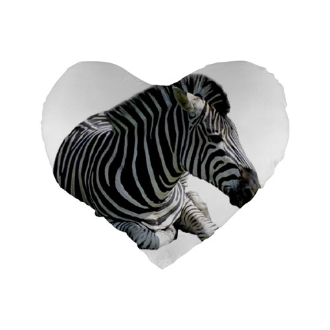 Zebra Standard 16  Premium Flano Heart Shape Cushion  from ArtsNow.com Back