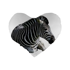 Zebra Standard 16  Premium Flano Heart Shape Cushion  from ArtsNow.com Back