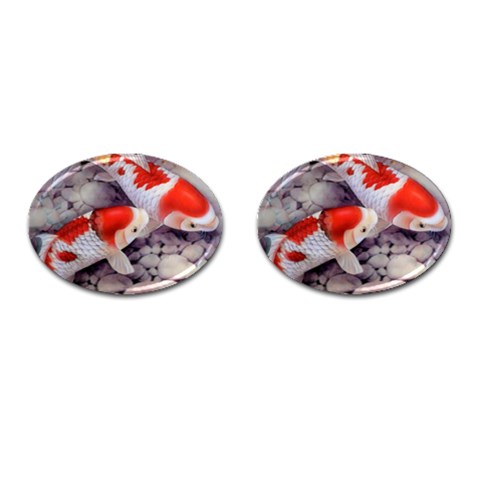 Koi Cufflinks (Oval) from ArtsNow.com Front(Pair)