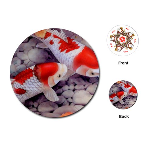 Koi Playing Cards (Round) from ArtsNow.com Front