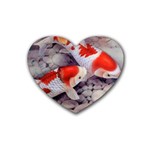 Koi Rubber Heart Coaster (4 pack)