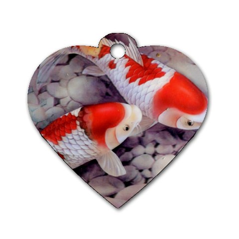 Koi Dog Tag Heart (One Side) from ArtsNow.com Front