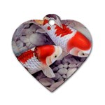 Koi Dog Tag Heart (One Side)