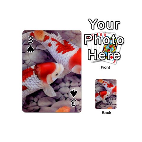 Koi Playing Cards 54 (Mini) from ArtsNow.com Front - Spade3