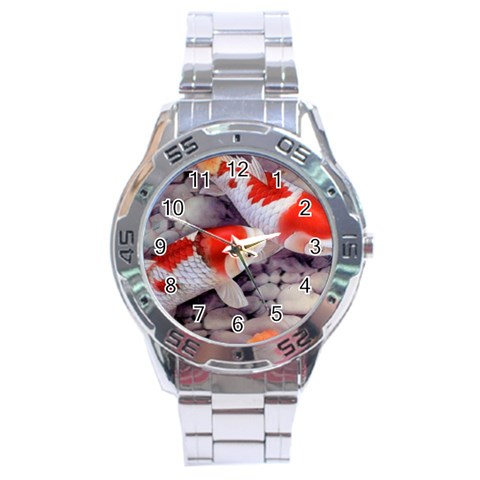 Koi Stainless Steel Analogue Watch from ArtsNow.com Front