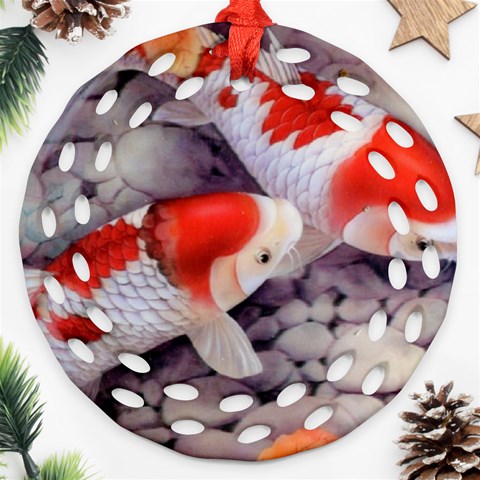 Koi Round Filigree Ornament (Two Sides) from ArtsNow.com Front