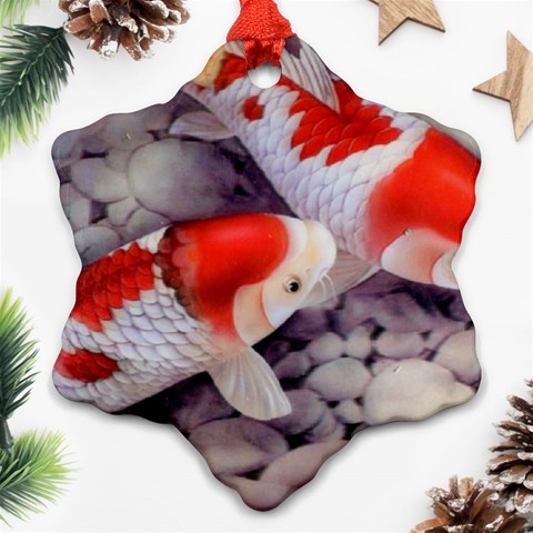 Koi Snowflake Ornament (Two Sides) from ArtsNow.com Front