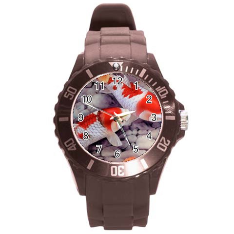 Koi Round Plastic Sport Watch (L) from ArtsNow.com Front