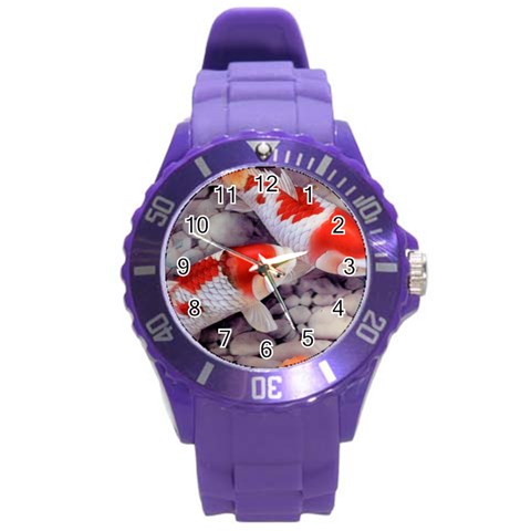 Koi Round Plastic Sport Watch (L) from ArtsNow.com Front