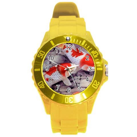 Koi Round Plastic Sport Watch (L) from ArtsNow.com Front