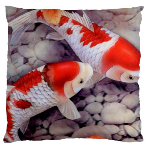 Koi Large Flano Cushion Case (Two Sides) from ArtsNow.com Front