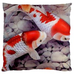 Koi Large Flano Cushion Case (Two Sides) from ArtsNow.com Back