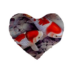 Koi Standard 16  Premium Flano Heart Shape Cushion  from ArtsNow.com Front