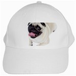 Pug Dog White Cap