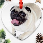 Pug Dog Ornament (Heart)