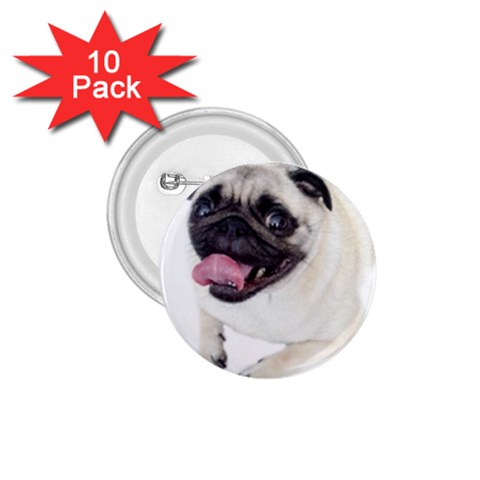 Pug Dog 1.75  Button (10 pack)  from ArtsNow.com Front