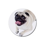 Pug Dog Rubber Coaster (Round)