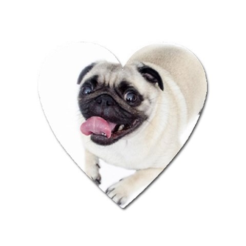 Pug Dog Magnet (Heart) from ArtsNow.com Front